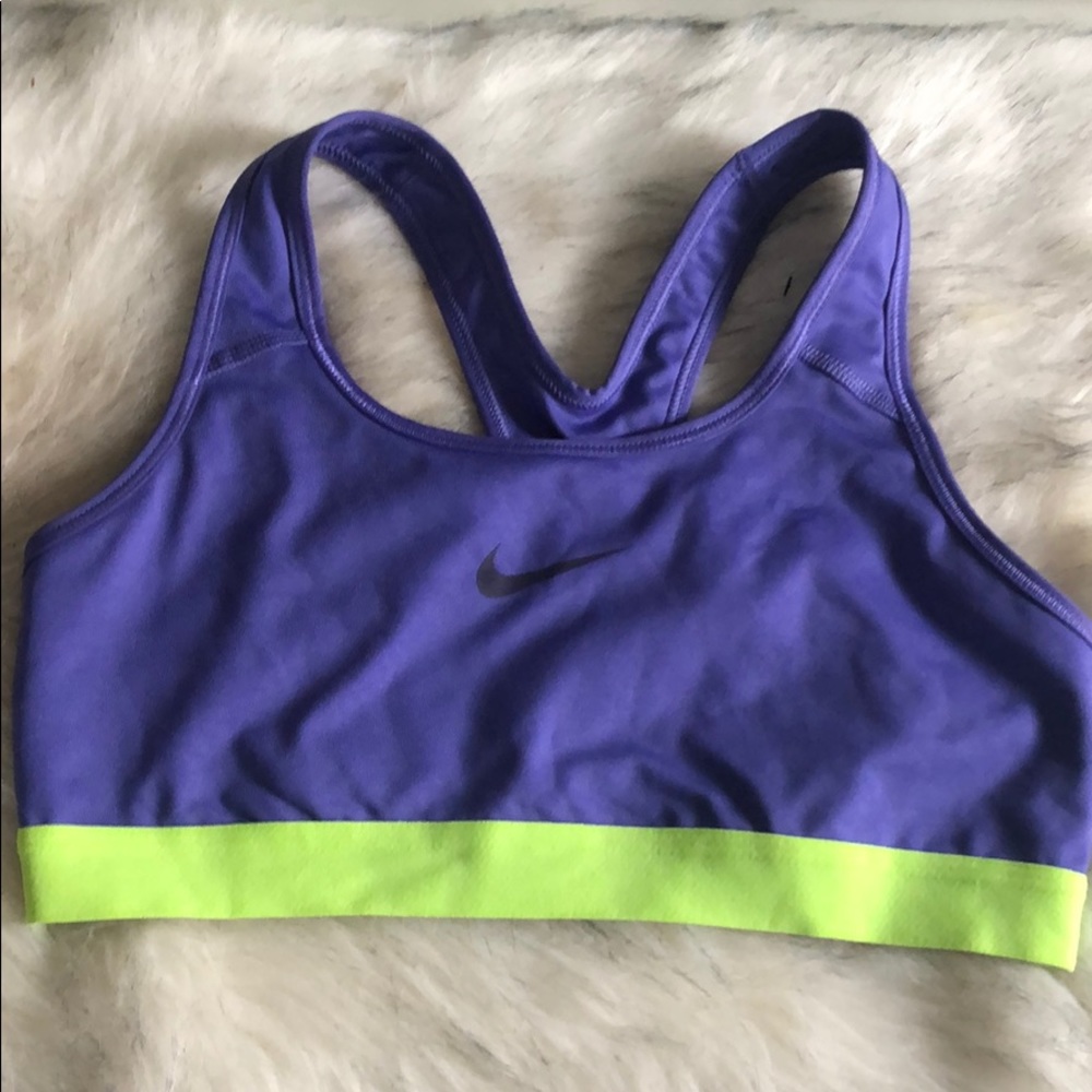 PURPLE NIKE SPORTS BRA